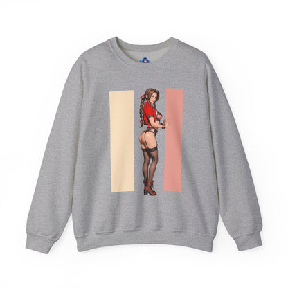 Aerith Gainsborough Sweatshirt, Final Fantasy Rundhalsausschnitt, Gemütliche Gaming-Kleidung für Fans