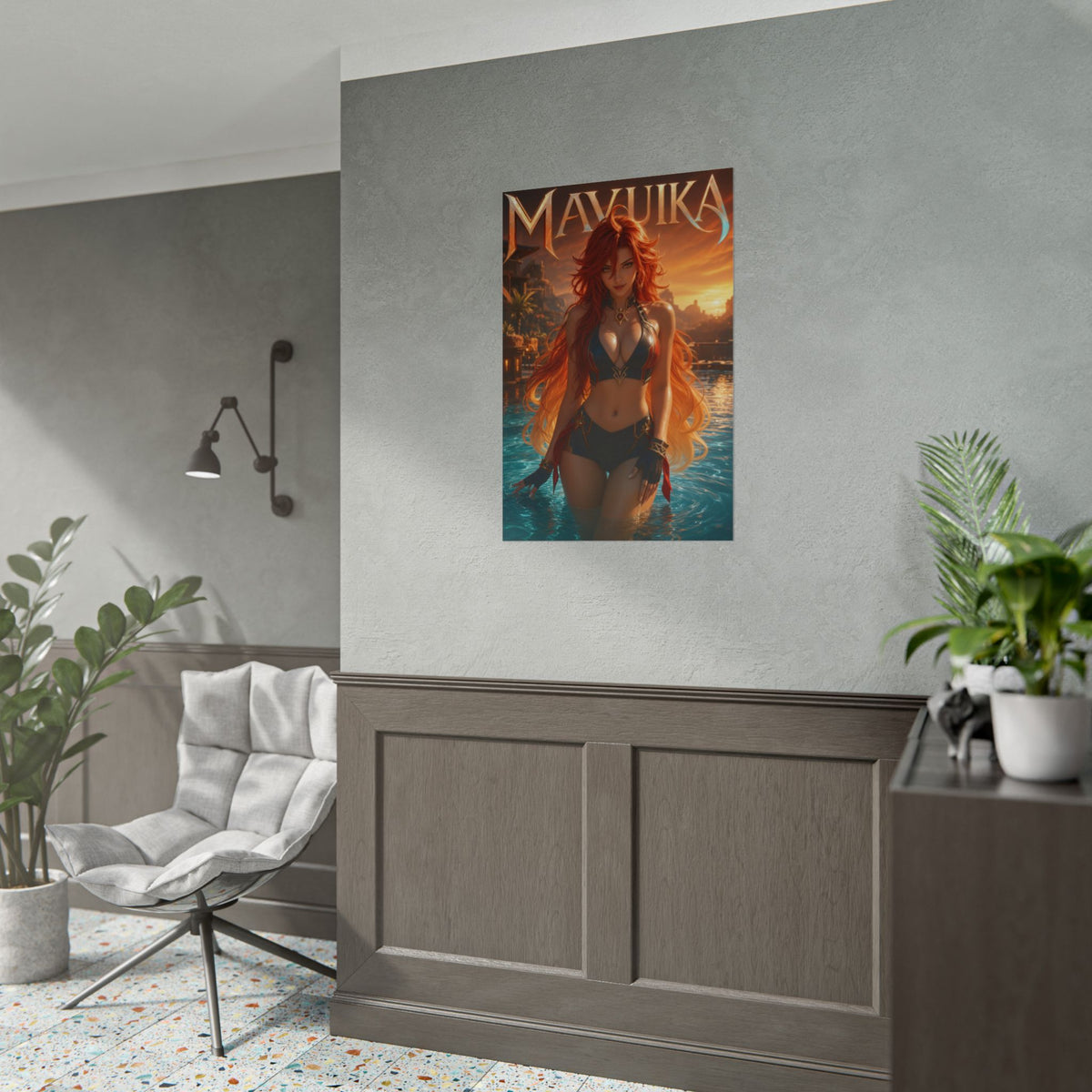 Mavuika Genshin Impact Poster Anime Wall Art Manga Style Bedroom Room Decor