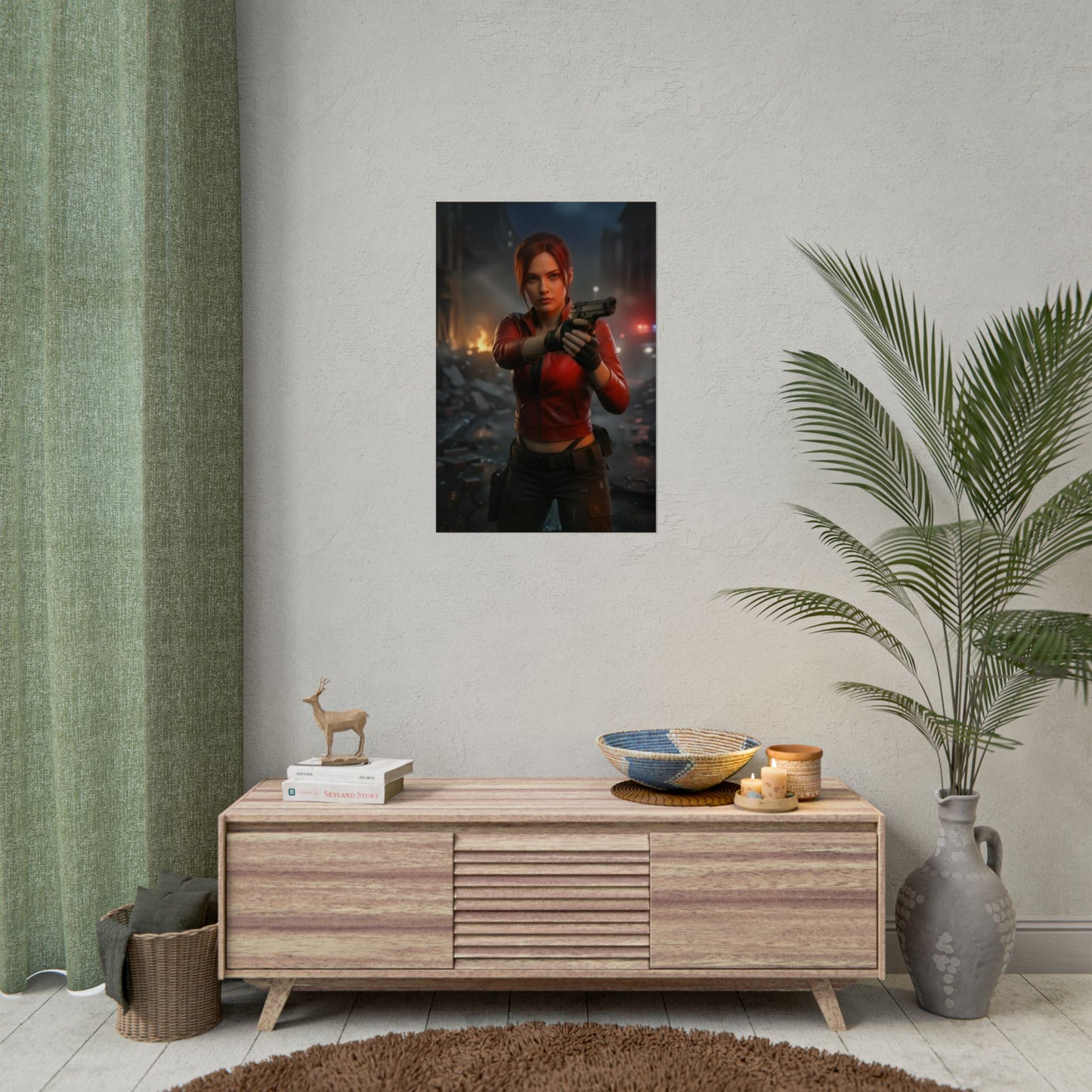 Claire Redfield Poster Resident Evil Wall Art Print Gaming Room Decor