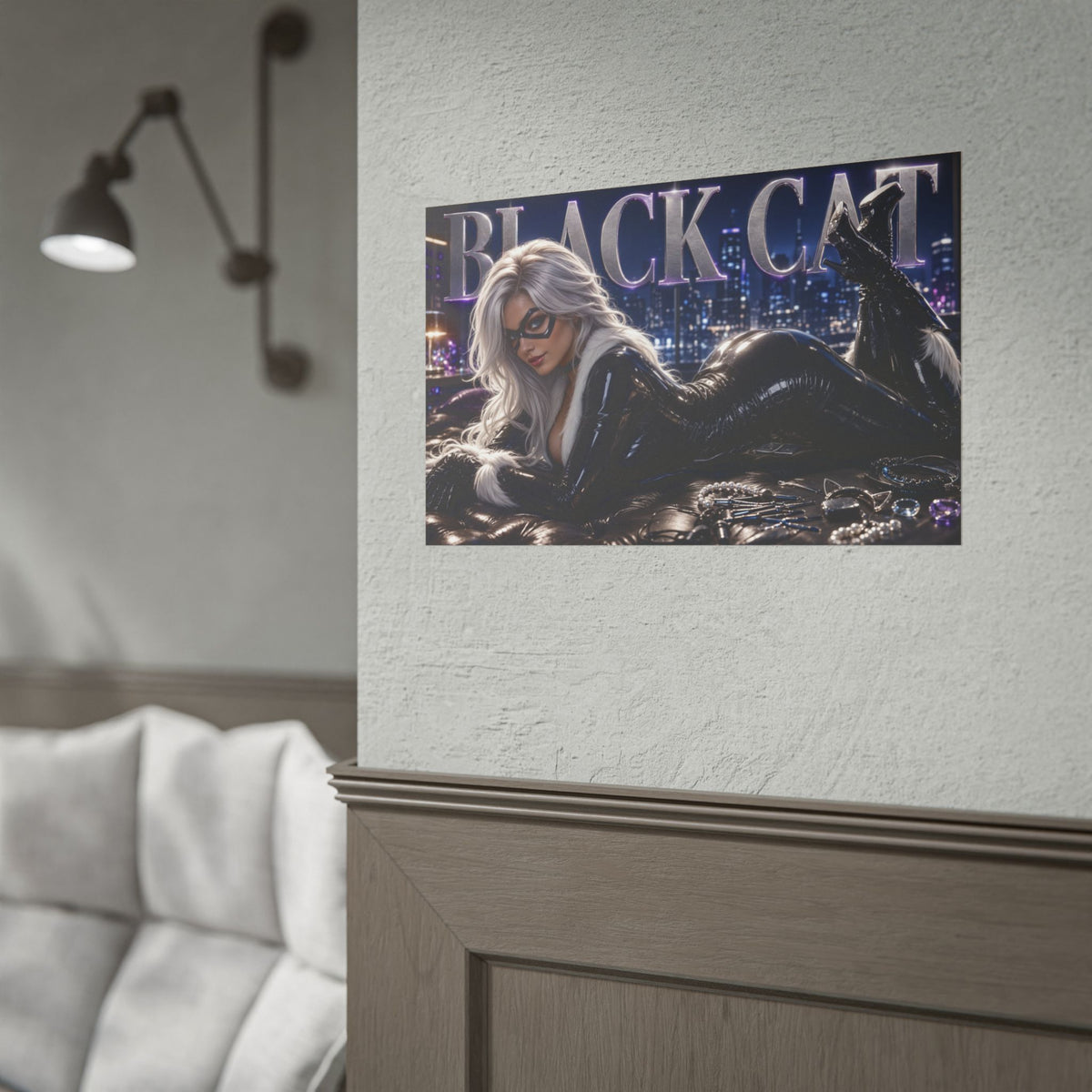 Comic Wall Art Black Cat Spider Man Poster Character Room Decor Collector Gift