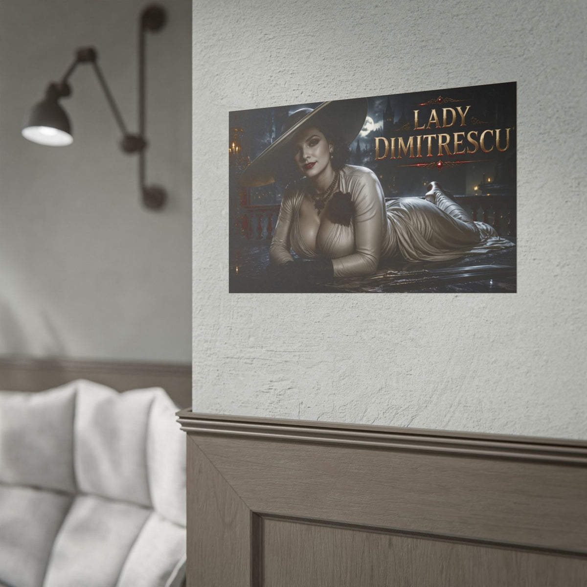 Lady Dimitrescu Character Poster Gaming Setup Wall Decor Collector Print