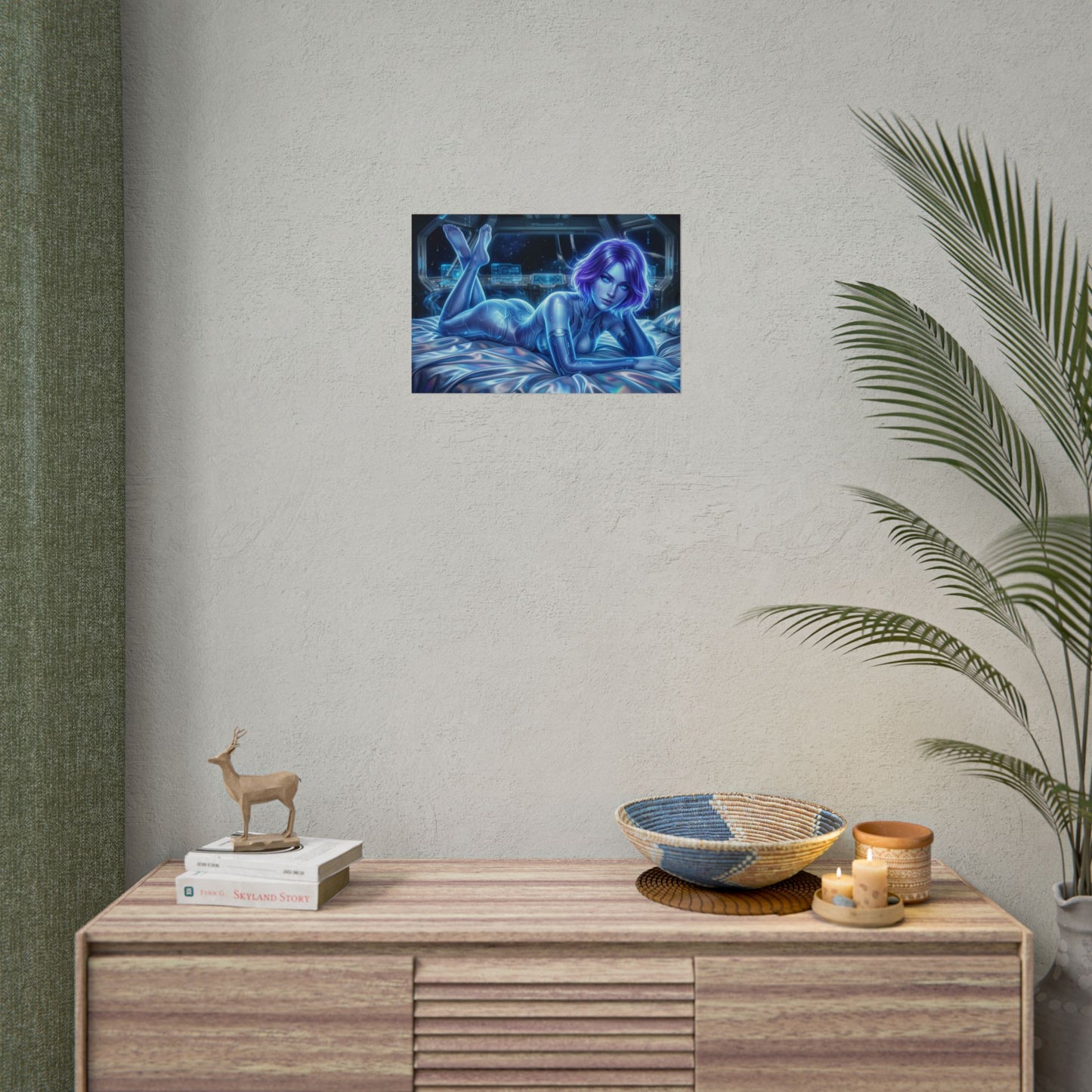 Cortana Halo Poster, Gaming Wall Art, Sci Fi Poster, Gamer Decor