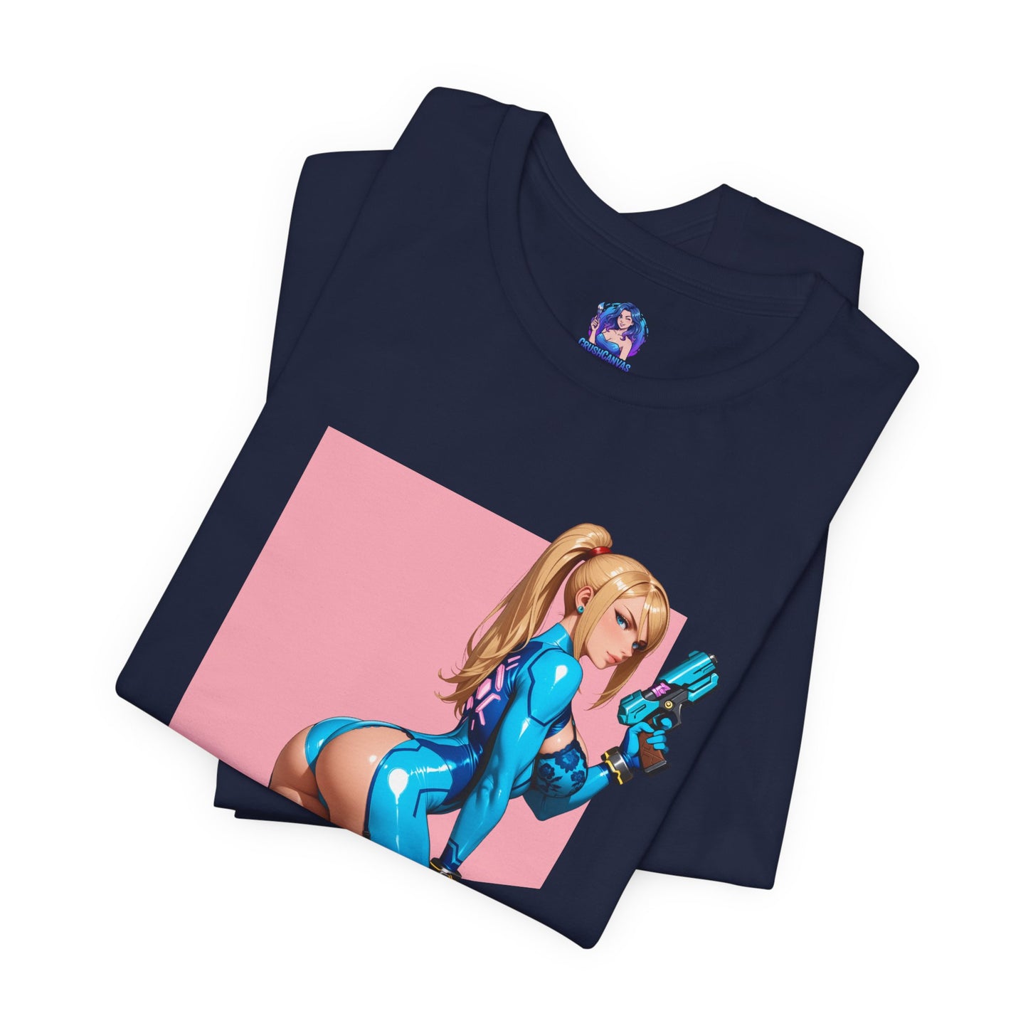 Samus Aran T-Shirt | Sci-Fi-Heldin-Shirt für Gamer und Otaku-Fans | Zero Suit Kriegerin-Shirt