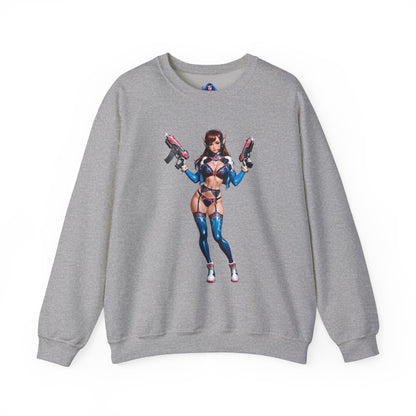 D.Va-Sweatshirt, Mech-Pilot-Rundhalsausschnitt, bequeme Gamer-Streetwear für Overwatch-Fans