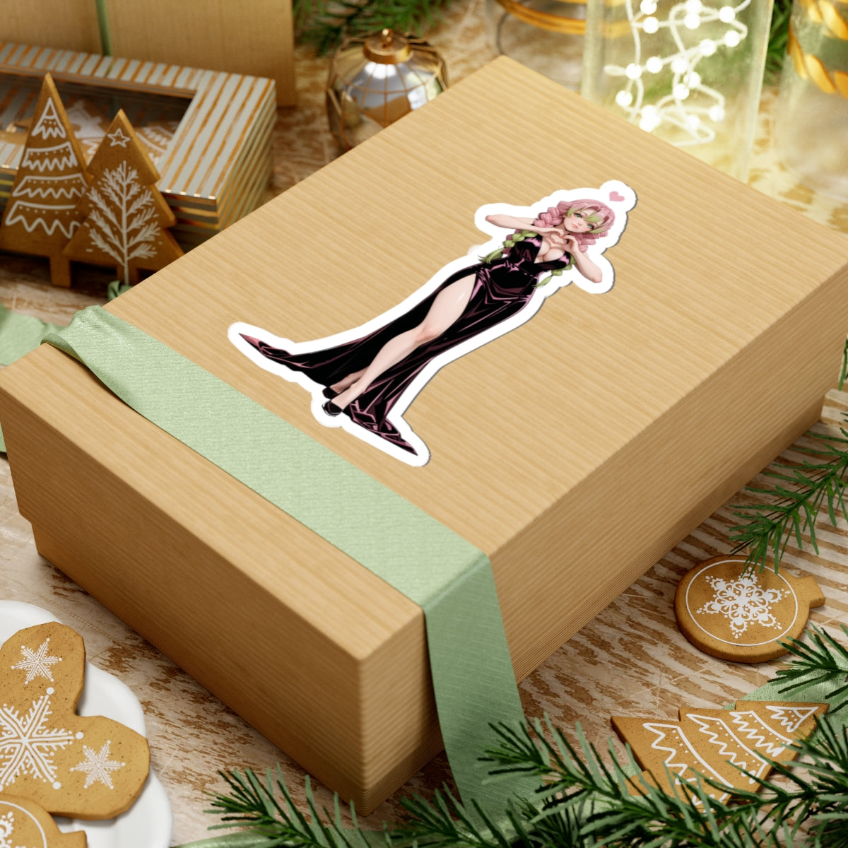 Mitsuri Kanroji Sticker – Anime Vinyl Sticker for Laptops, Journals & Indoor Decor