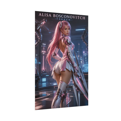 Alisa Bosconovitch Poster, Tekken Wall Art, Anime Print, Gamer Decor