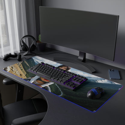 Килимок для столу Mikasa Ackerman – світлодіодний RGB-підсвітлювальний килимок, ігрова конфігурація для дівчат з аніме Waifu