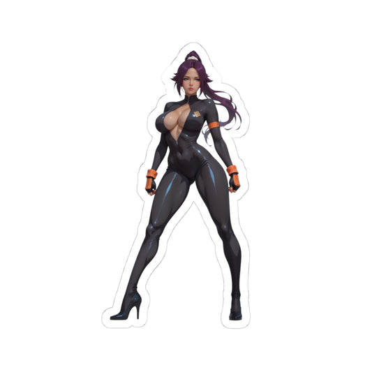 Yoruichi Sticker – Anime Warrior Vinyl Sticker for Laptops, Journals & Indoor Decor – glossy bold anime warrior vinyl decal for laptops and journals