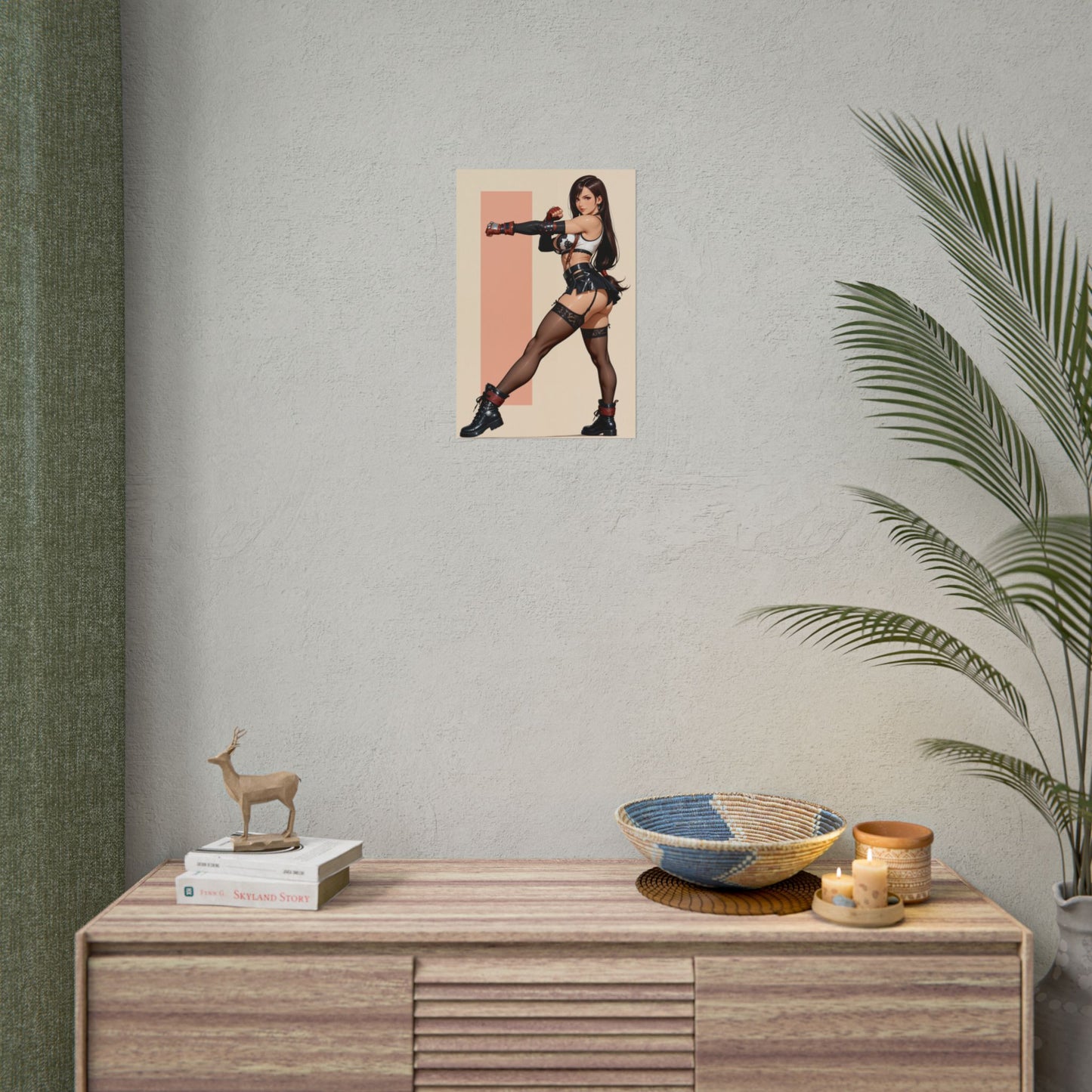 Настінний художній принт Тіфи Локхарт, аніме-постер із зображенням Вайфу-файтинга, декор із зображенням дівчини-геймерки