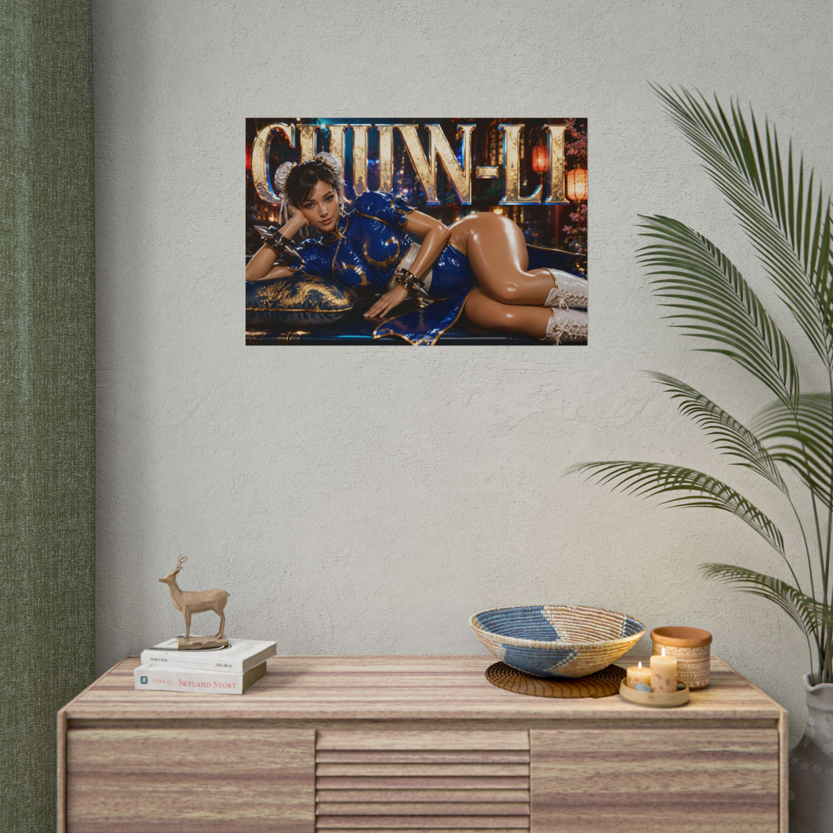 Gaming Wall Art Chun Li Street Fighter Poster Game Room Decor Gamer Gift Print