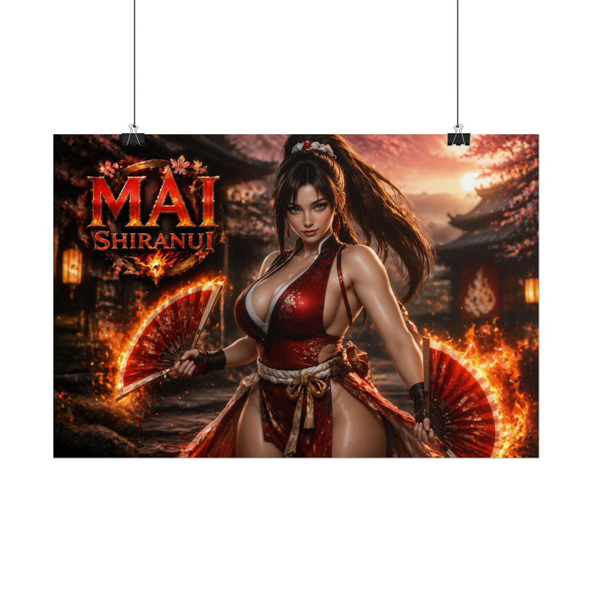 Mai Shiranui King of Fighters Poster Wall Art Character Room Decor Collectible P