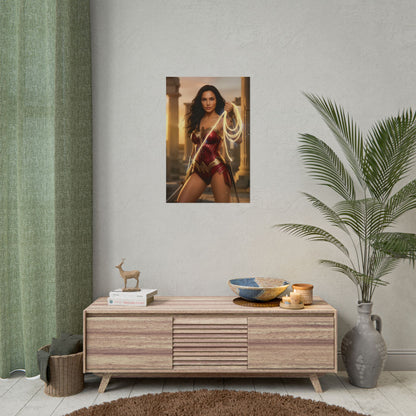 Wonder Woman Poster, DC Comics Wall Art Print, Amazon Warrior Decor, Superhero Wall Art, Gift for Fan