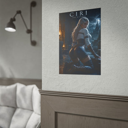 Ciri Poster, The Witcher Wall Art, Fantasy Print, Gamer Decor