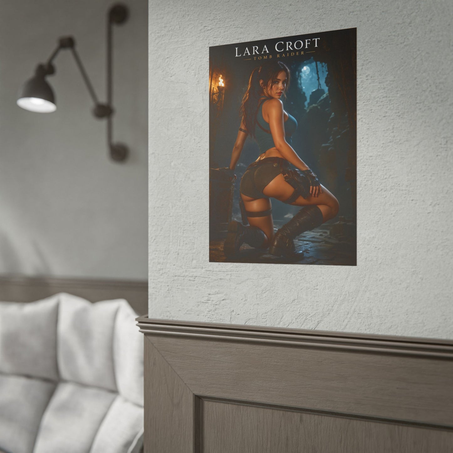 Lara Croft Poster, Tomb Raider Wall Art, Adventure Print, Gamer Decor