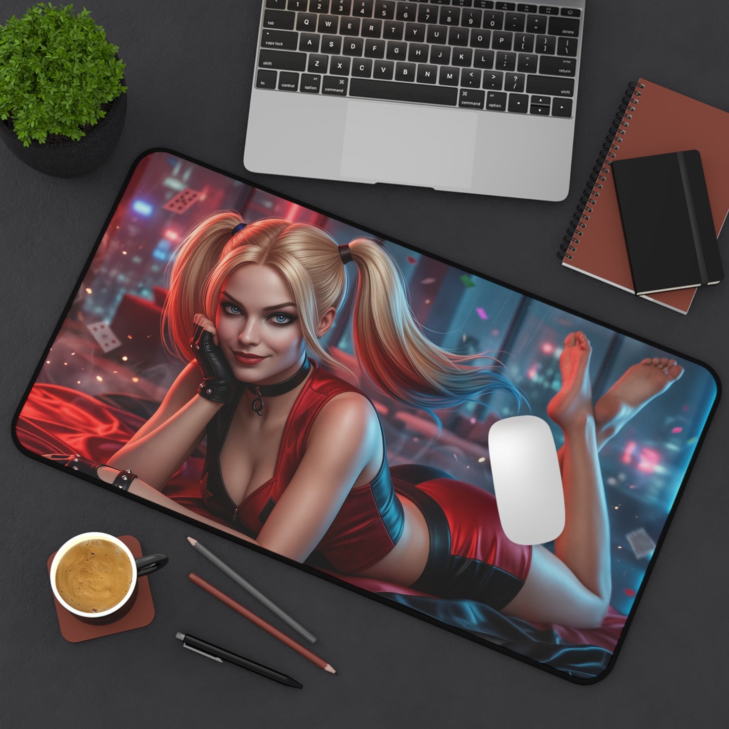 DC Comics Mouse Pad, Harley Quinn Desk Mat, Gamer Gift