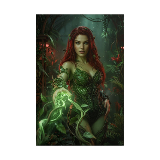 Poison Ivy Poster, DC Comics Wall Art Print, Nature Villain Girl Decor, Comic Book Wall Art, Gift for Fan