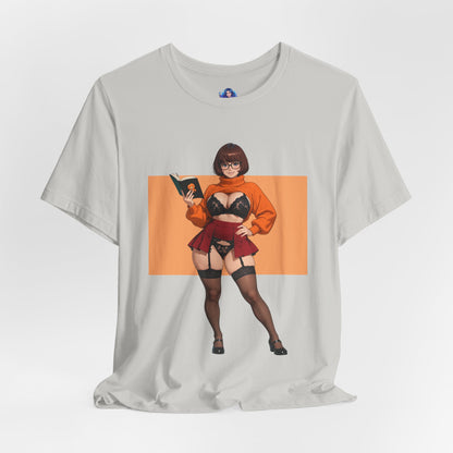 Velma Grafik-T-Shirt | Süßes Nerd-Girl-T-Shirt für Otakus und Retro-Fans | Smart-Heroine-Shirt
