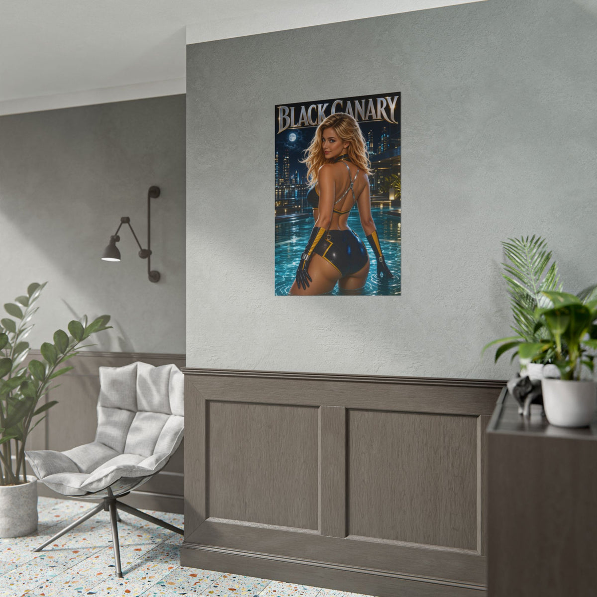 Black Canary Character Poster Comic Style Wall Decor Bedroom Collector Gift