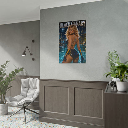 Black Canary Character Poster Comic Style Wall Decor Bedroom Collector Gift