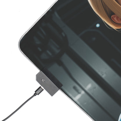 Килимок для столу Samus Aran – світлодіодний RGB-підсвітлювальний килимок, ігровий комплект із науково-фантастичною дівчиною Вайфу з аніме