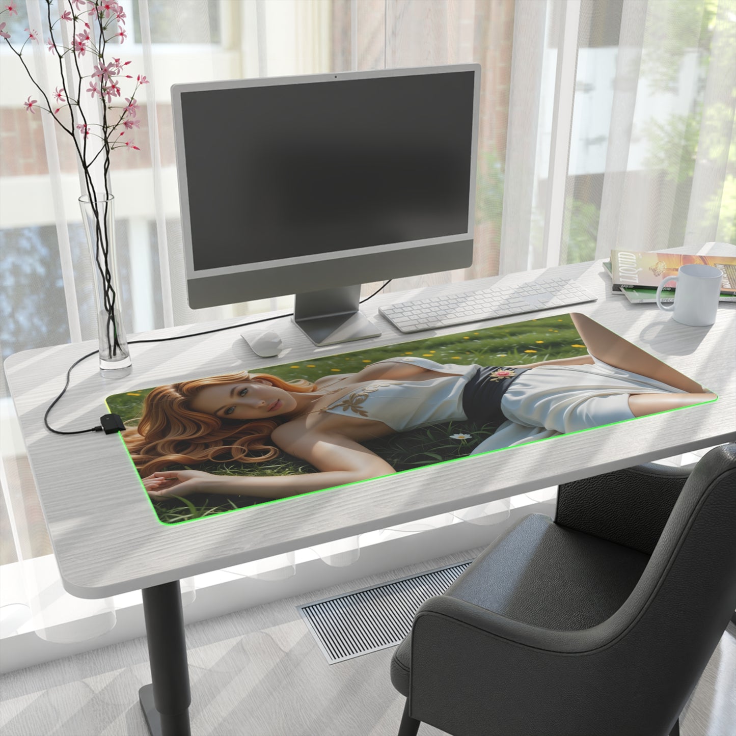 Килимок для столу Tsunade – світлодіодний RGB-підкладка, ігровий комплект для дівчини з аніме Вайфу