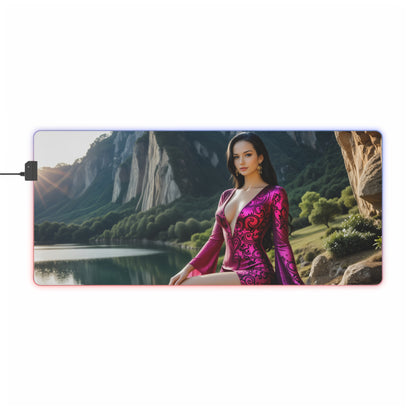 Килимок для столу Boa Hancock – світлодіодний RGB-підкладка, ігровий комплект із романтичною дівчиною з аніме Вайфу