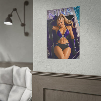Nina Williams Tekken Gaming Poster Wall Art Gamer Room Decor Collectible Print