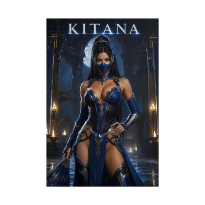 Kitana MK Poster Mortal Kombat Gaming Wall Art Print