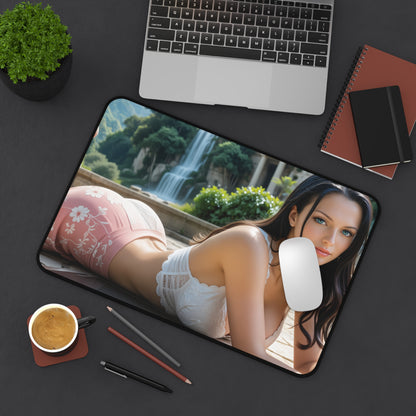 Gaming-Mauspad – Schreibtischunterlage Nico Robin, One Piece Anime-Mädchen, elegantes Schreibtisch-Setup