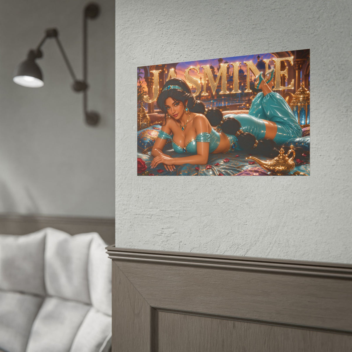 Fantasy Wall Art Princess Jasmine Aladdin Poster Character Room Decor Gift Print