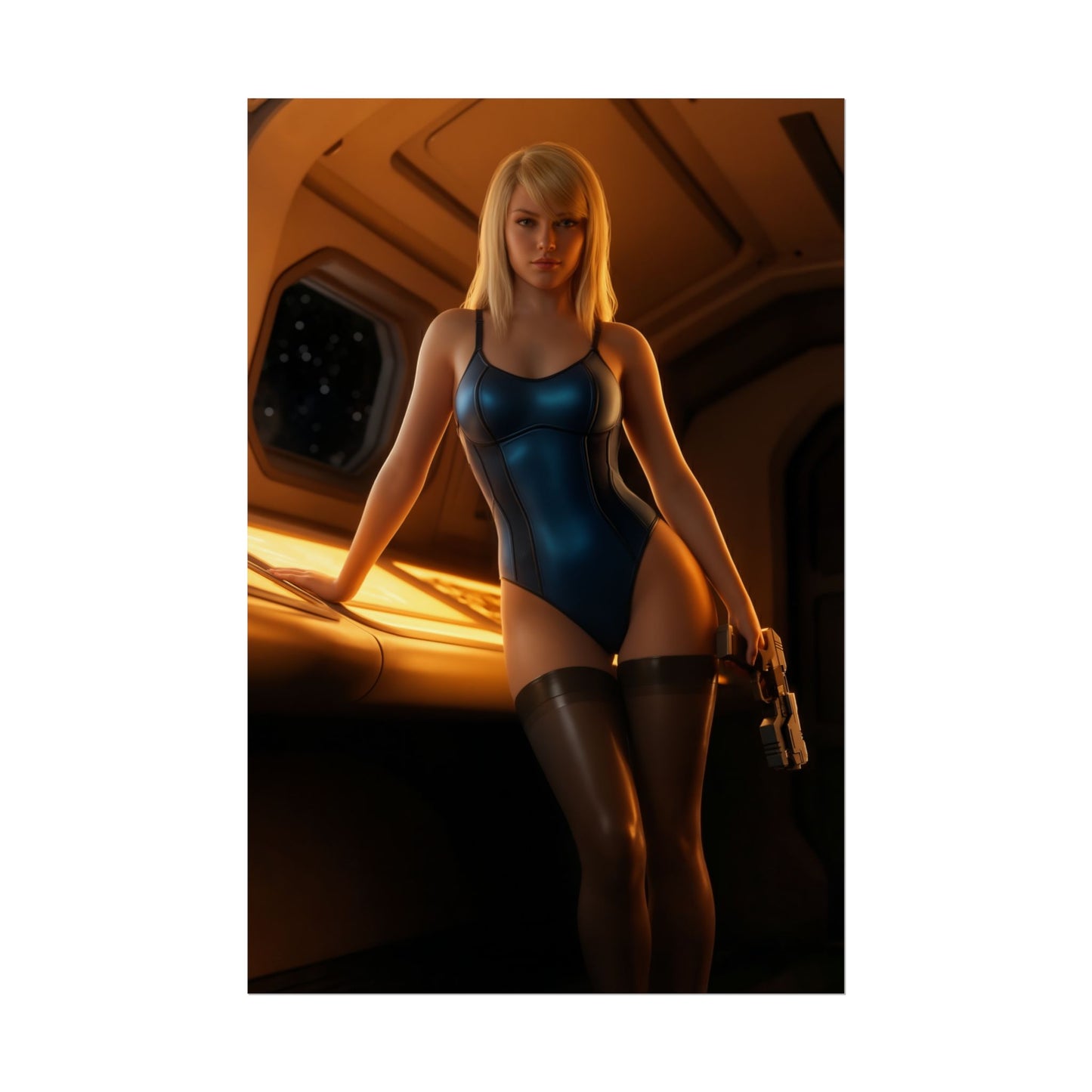 Samus Aran Poster – Sci Fi Wall Art Print, Classic Space Hero Decor