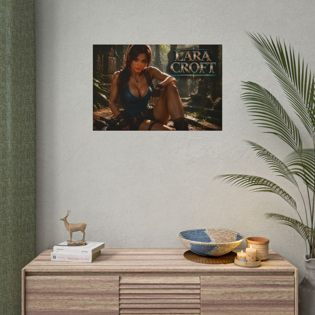 Lara Croft Character Poster Tomb Raider Gaming Setup Wall Decor Collector Print