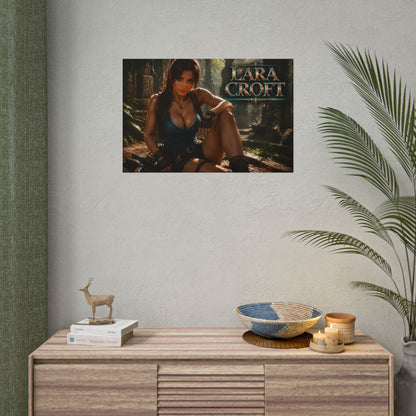 Lara Croft Character Poster Tomb Raider Gaming Setup Wall Decor Collector Print