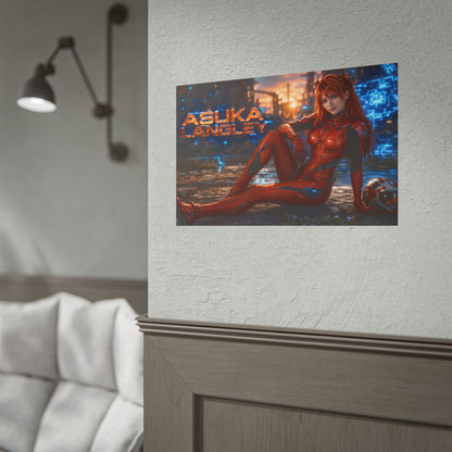 Anime Wall Art Asuka Langley Evangelion Poster Otaku Room Decor Collector Gift