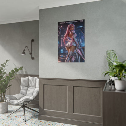 Alisa Bosconovitch Poster, Tekken Wall Art, Anime Print, Gamer Decor