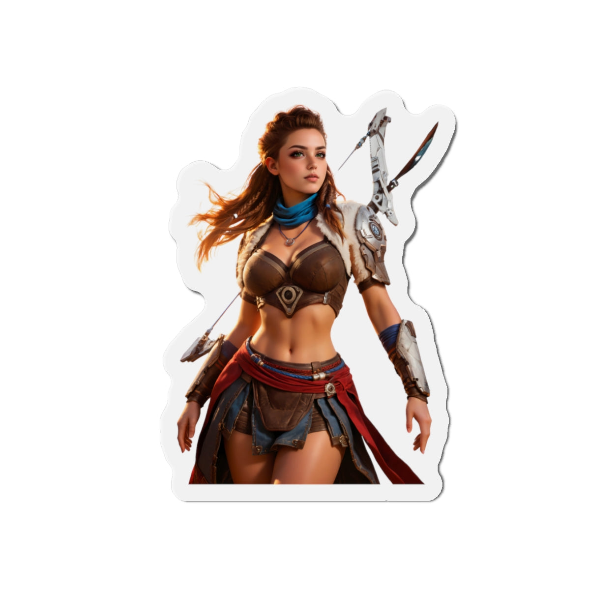 Aloy-Magnet – Horizon Gaming Kühlschrankmagnet, Fantasy-Heldin-Anime-Dekoration