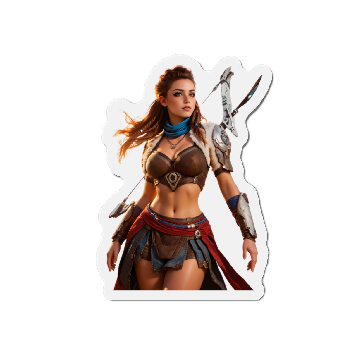 Aloy-Magnet – Horizon Gaming Kühlschrankmagnet, Fantasy-Heldin-Anime-Dekoration