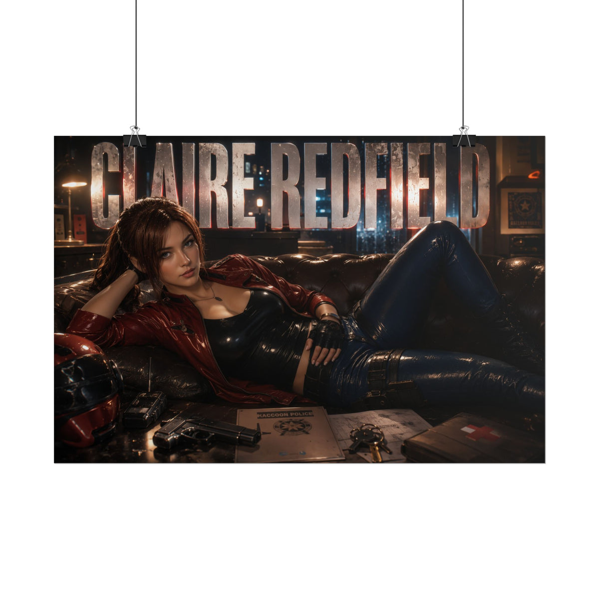 Claire Redfield Resident Evil Poster Gaming Wall Art Gamer Room Decor Art Print