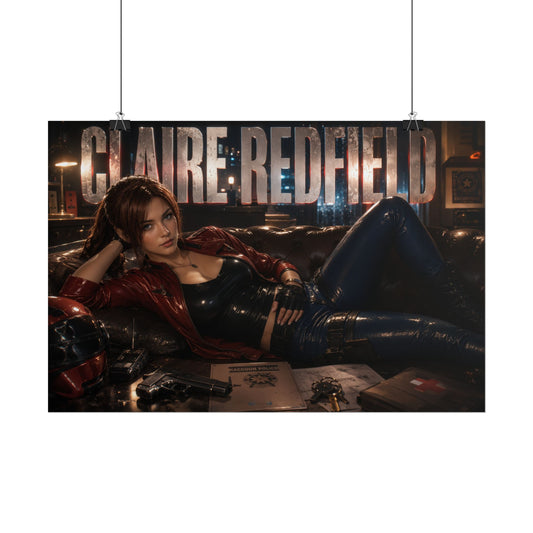 Claire Redfield Resident Evil Poster Gaming Wall Art Gamer Room Decor Art Print
