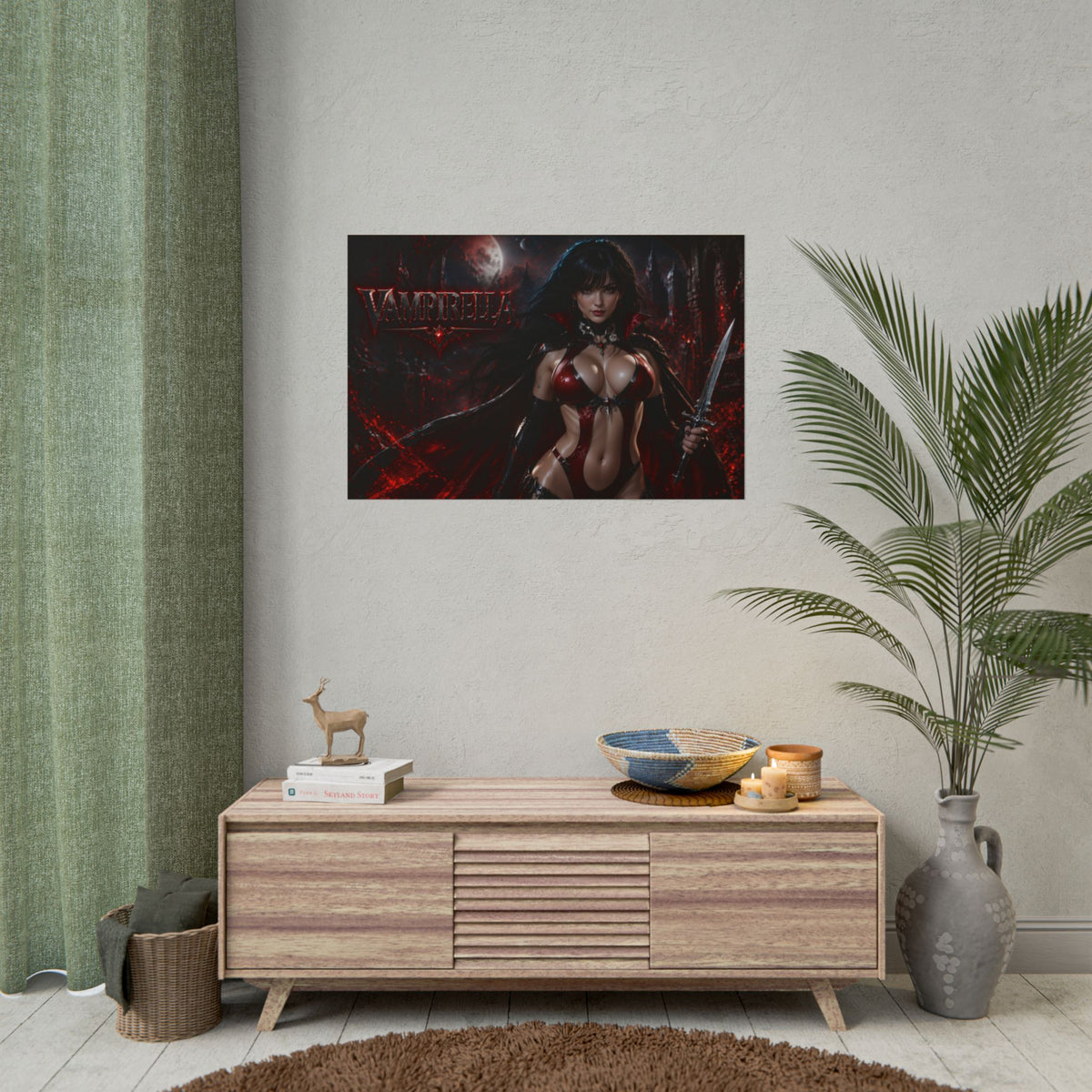 Comic Wall Art Vampirella Poster Heroine Room Decor Collectible Character Print