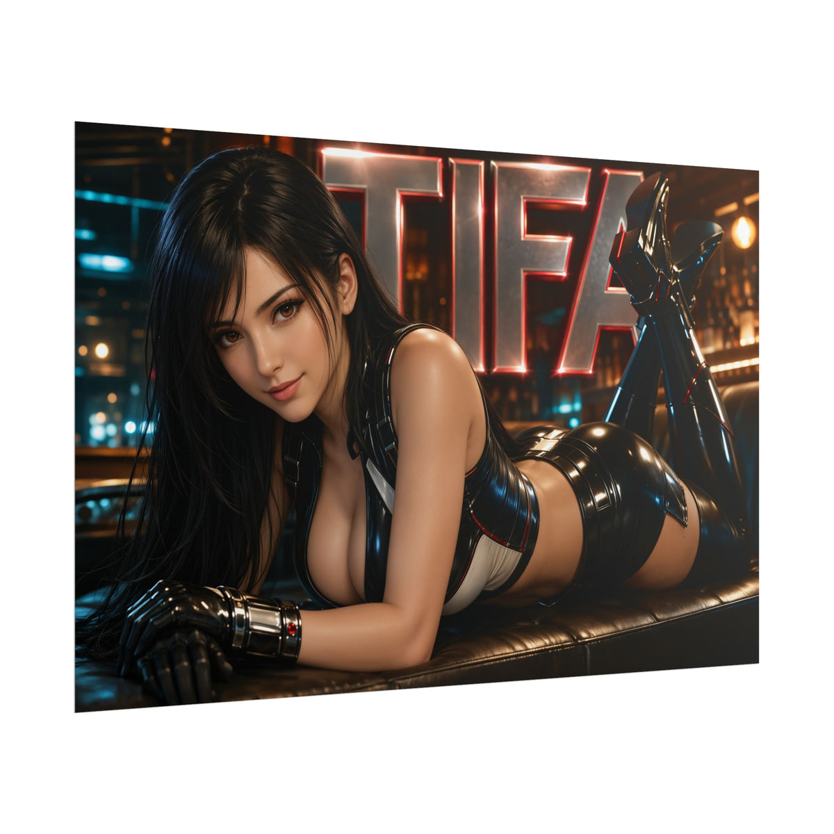 Gaming Wall Art Tifa Lockhart Poster Game Room Decor Gamer Gift Print