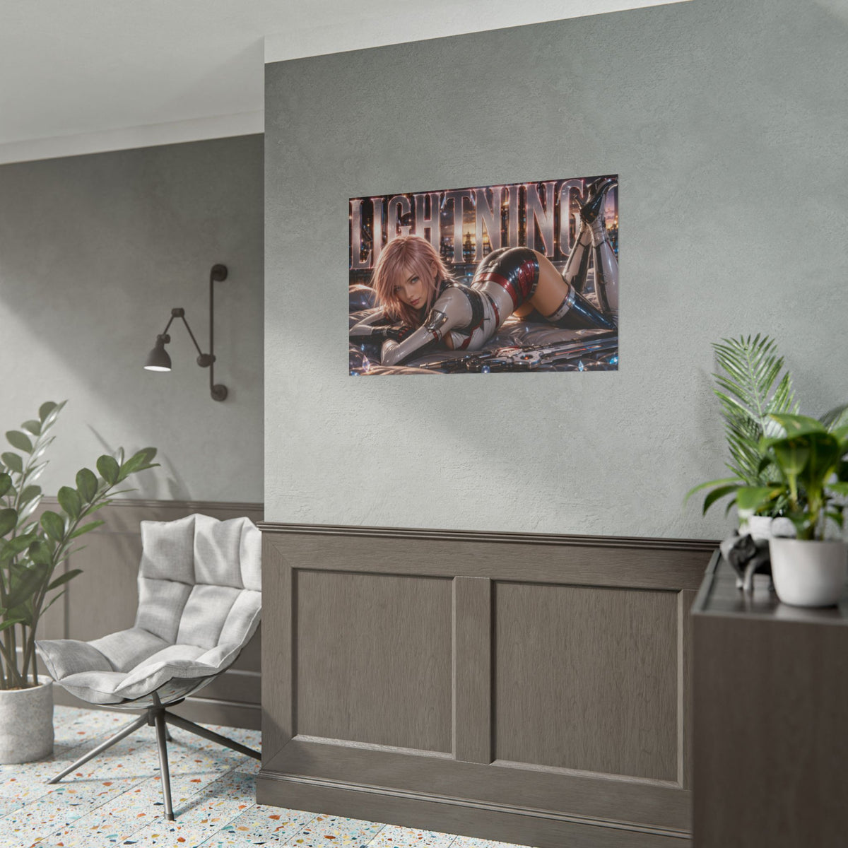 Lightning Poster Gaming Wall Art Gamer Room Decor Collectible Print