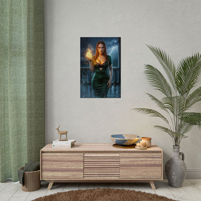 Triss Merigold Poster, Witcher Wall Art Print, Fantasy Sorceress Decor, RPG Game Wall Art, Gamer Gift
