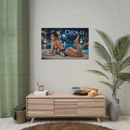 Chun Li Poster Gaming Room Wall Decor Character Art Collector Gift