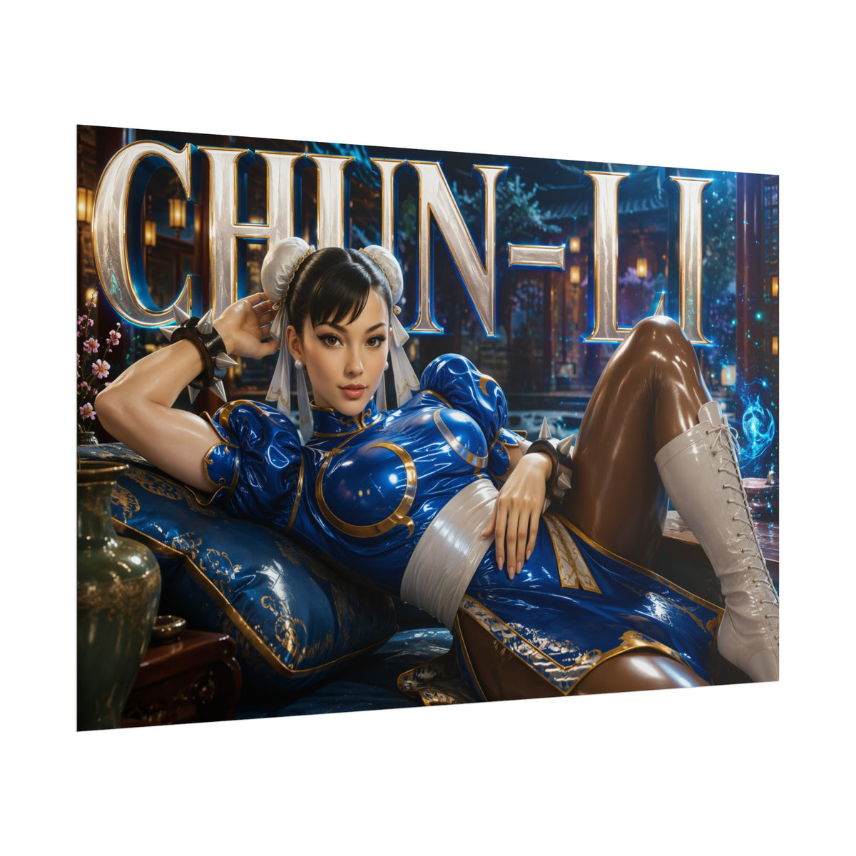 Chun Li Character Poster Street Fighter Gamer Room Wall Art Collectible Decor
