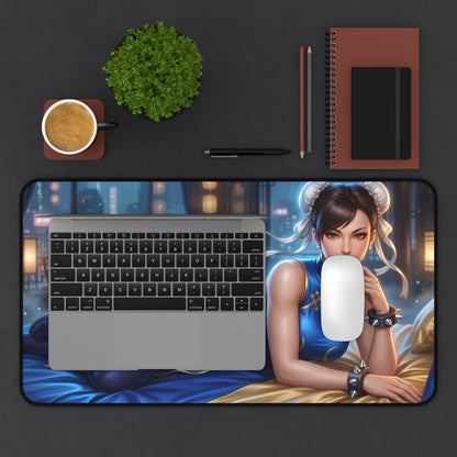 Street Fighter Mouse Pad, Chun-Li Desk Mat, Large Desk Pad