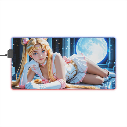 Килимок для столу Sailor Moon – світлодіодний RGB-підкладка, елегантна конфігурація дівчини з аніме Вайфу