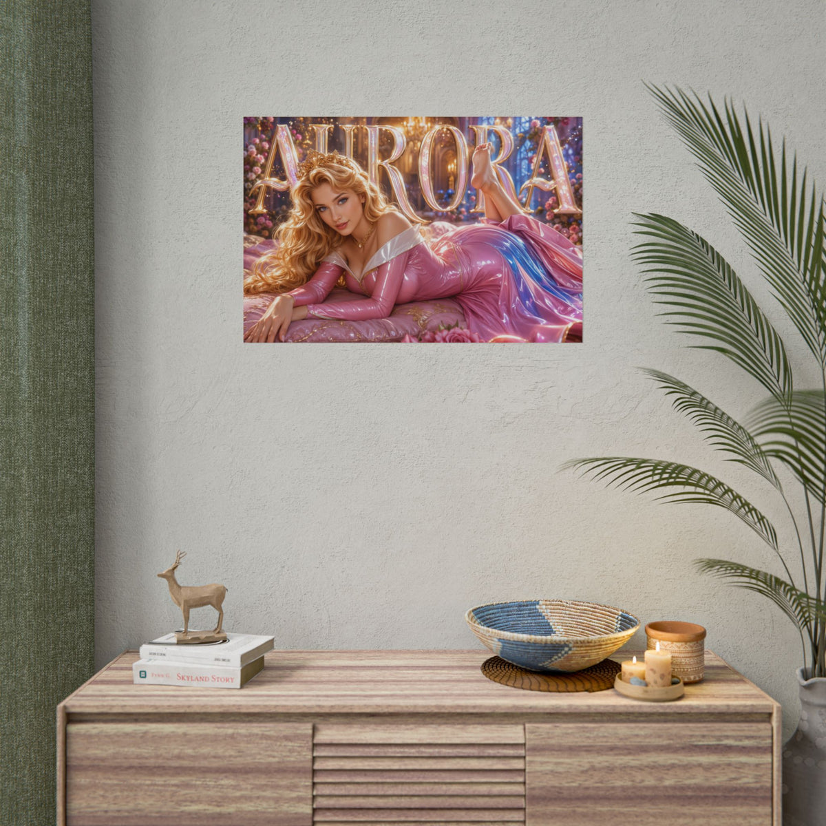 Princess Aurora Sleeping Beauty Poster Fantasy Wall Art Character Room Decor