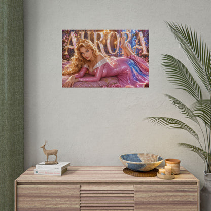 Princess Aurora Sleeping Beauty Poster Fantasy Wall Art Character Room Decor