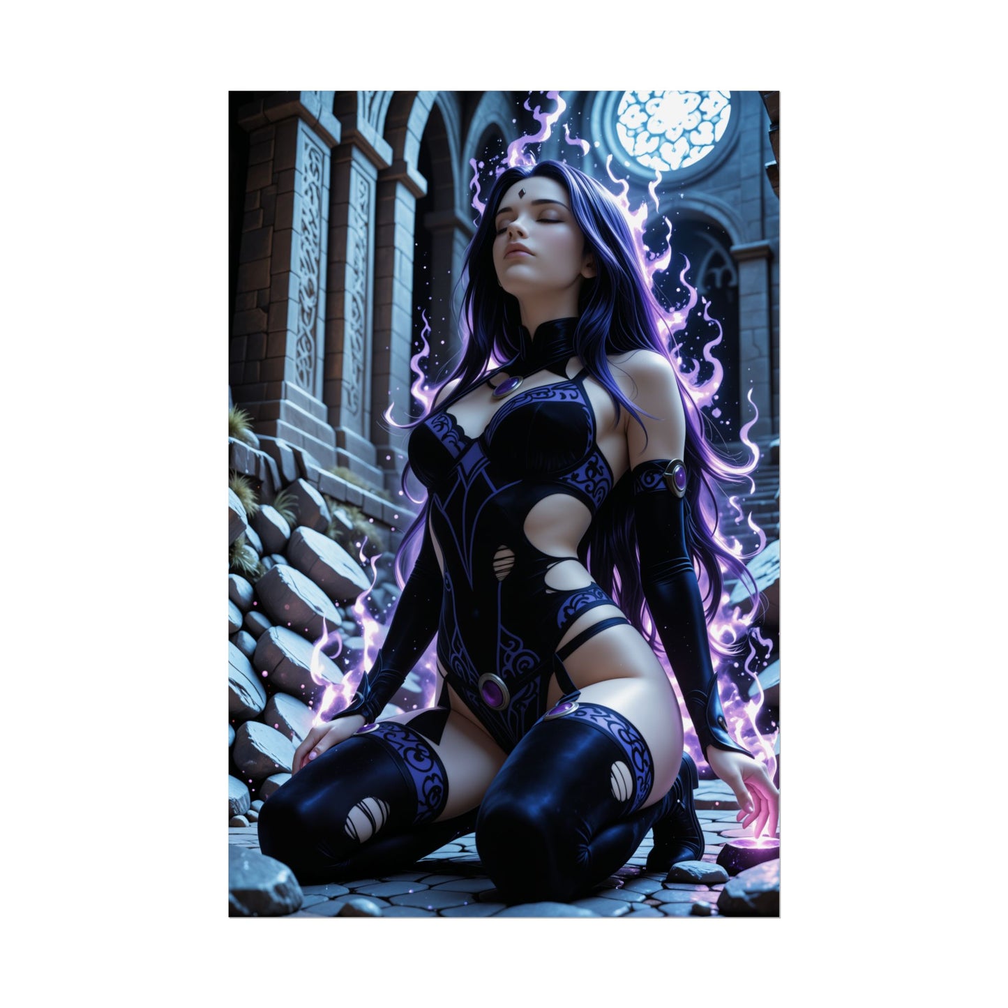 Плакат «Ворона» | Настінне мистецтво в стилі аніме для чарівних готичних ігрових кімнат